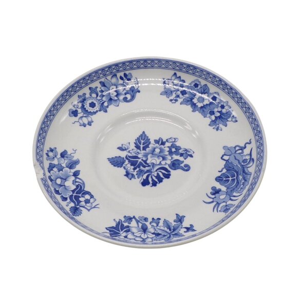 Spode Blue Room Collection Blue Groups Porcelain Demitasse 2-Cups 1-Saucer Set - Picture 6 of 9